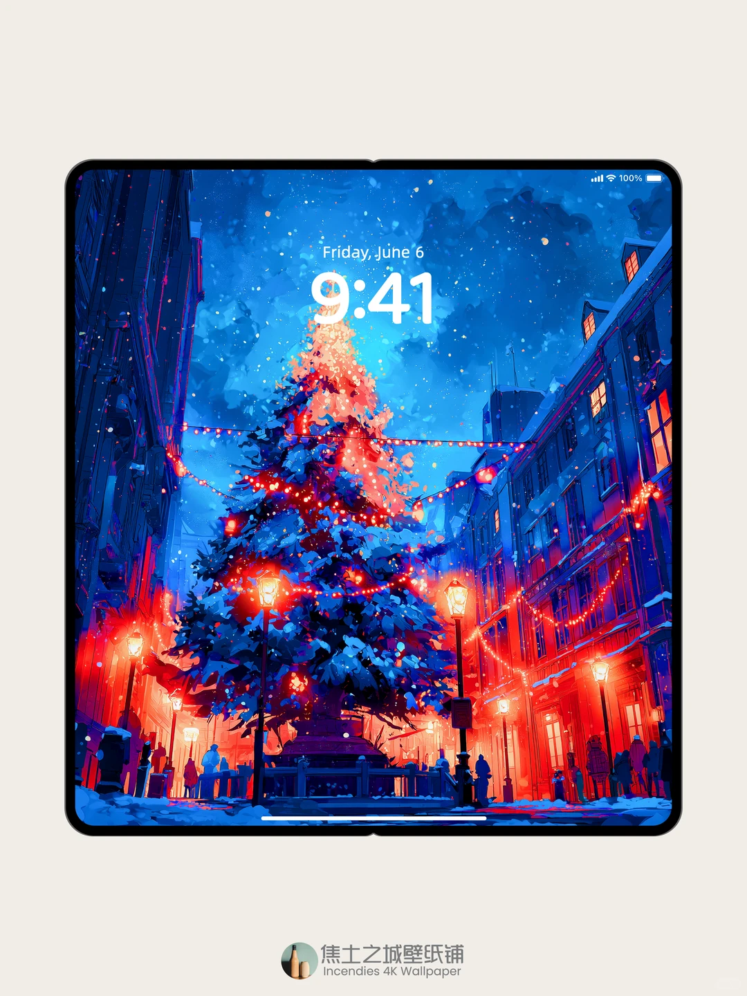 壁纸 | 雪夜的圣诞，有暖灯亮起