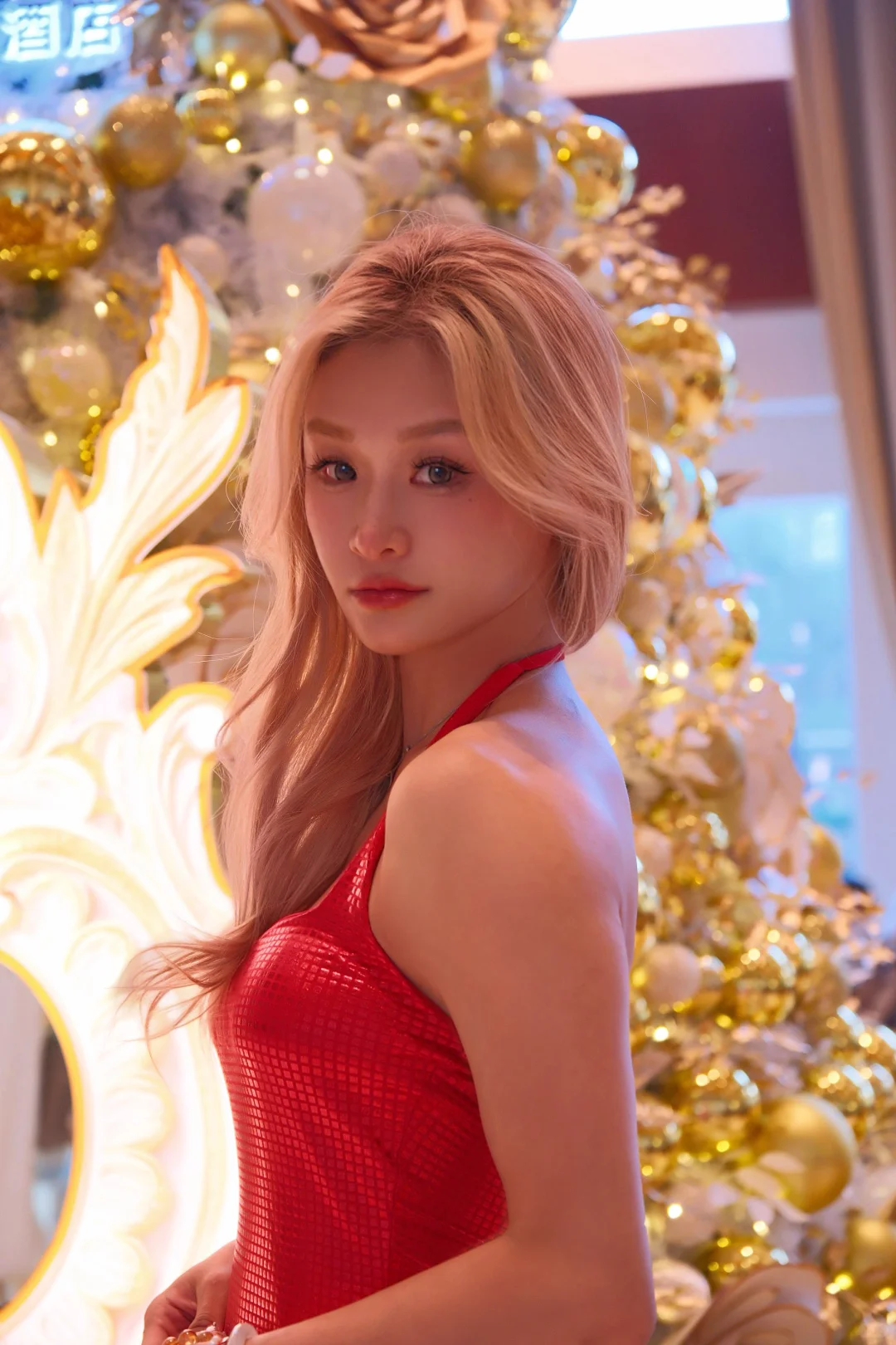 健身就是为了圣诞穿包臀裙