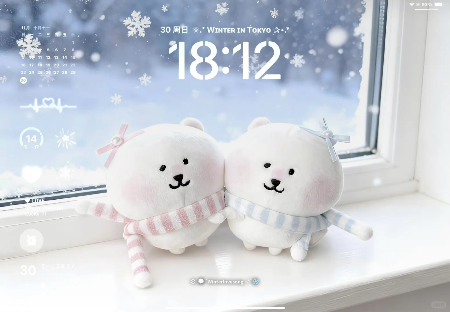 冬日可爱风iPad壁纸~