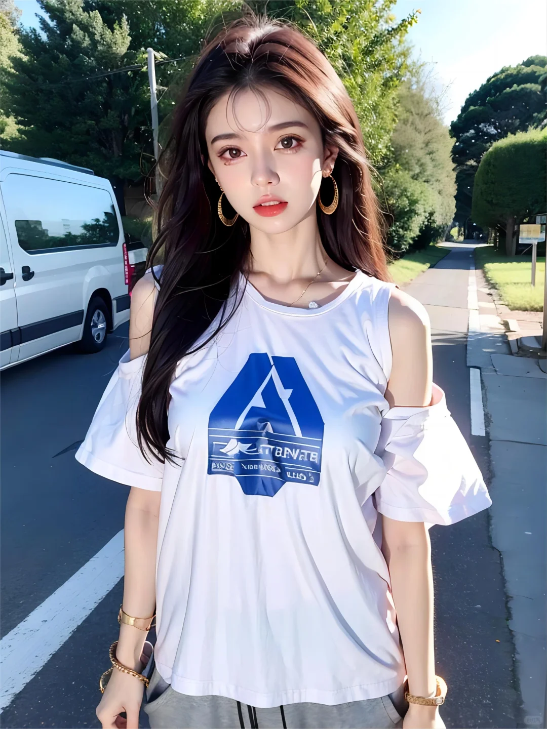 AI 绘画 宽松显瘦，休闲运动