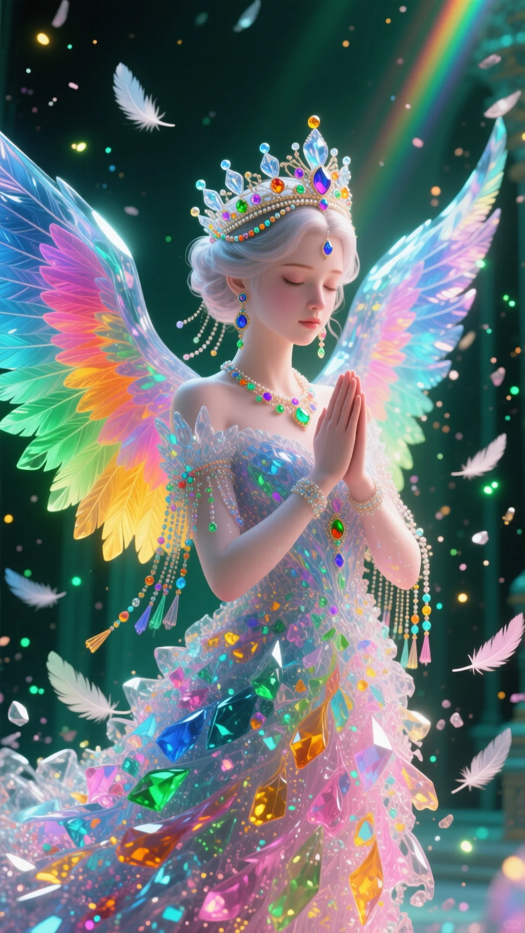 AI绘图打卡~白色精灵，纯洁与优雅的象征✨