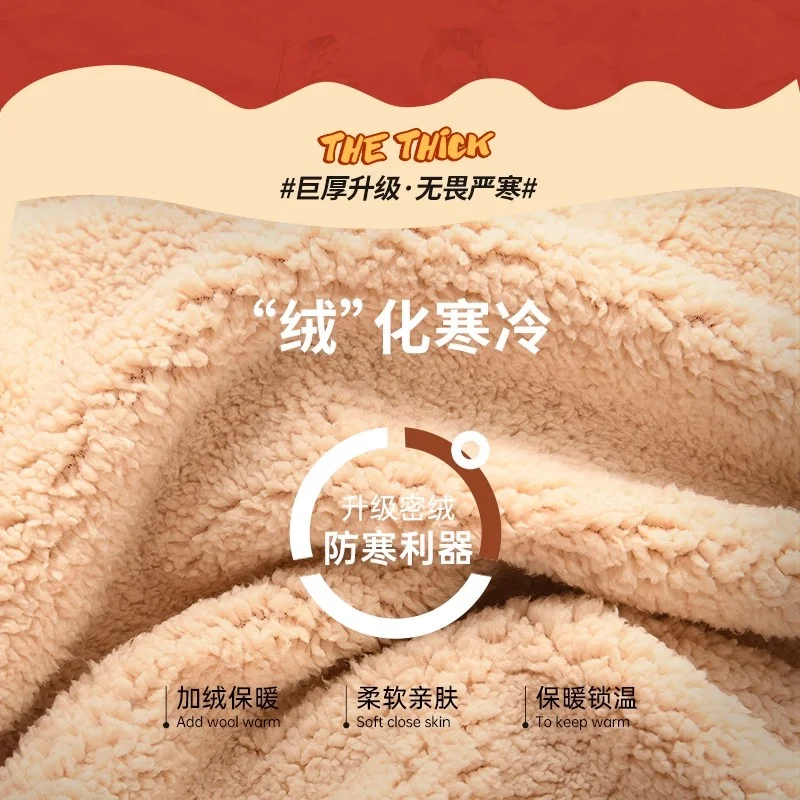 ✨2025新款冬季加绒加厚连帽卫衣女羊羔