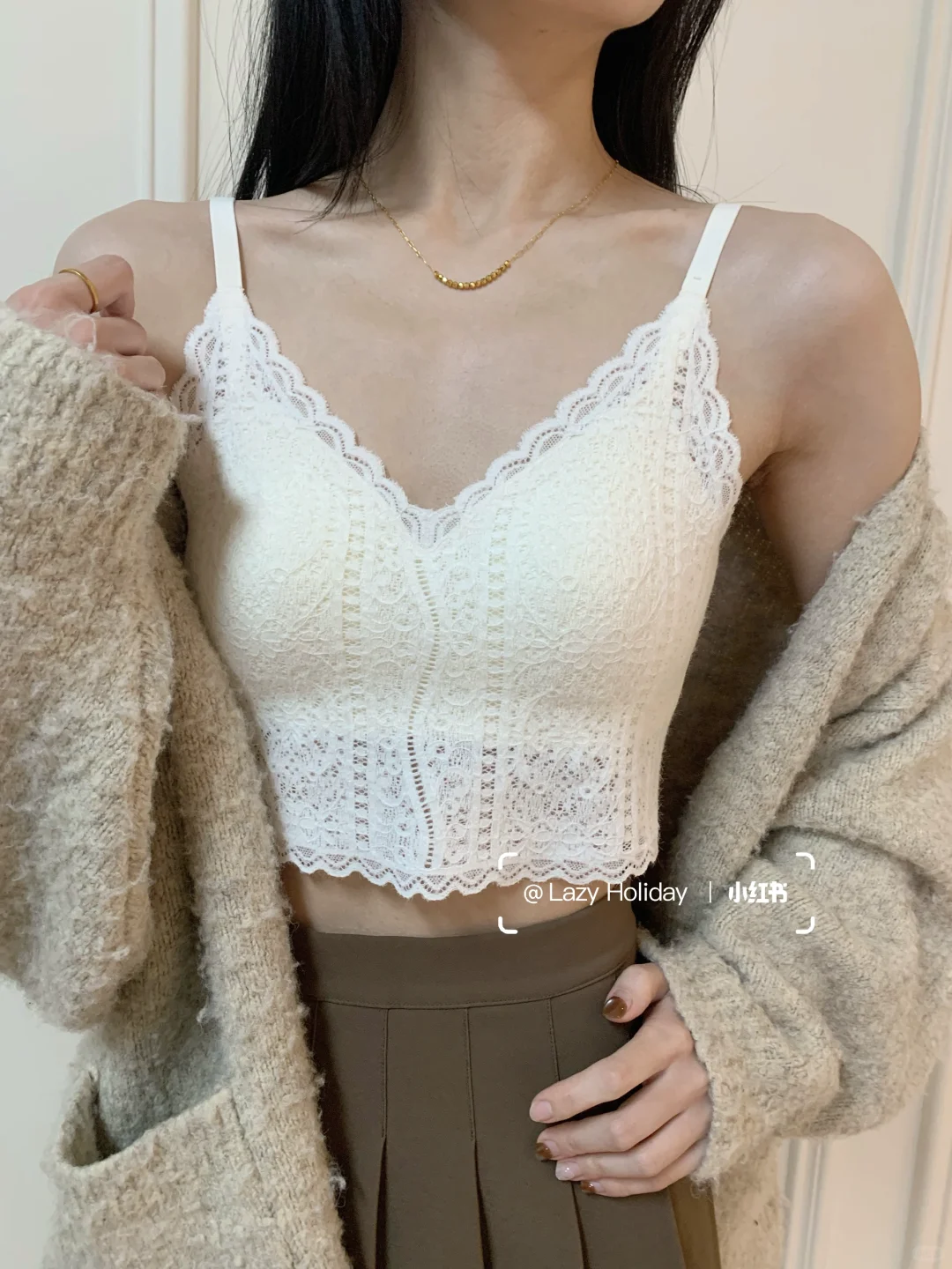 法式蕾丝内搭！又欲又温柔好有氛围感！