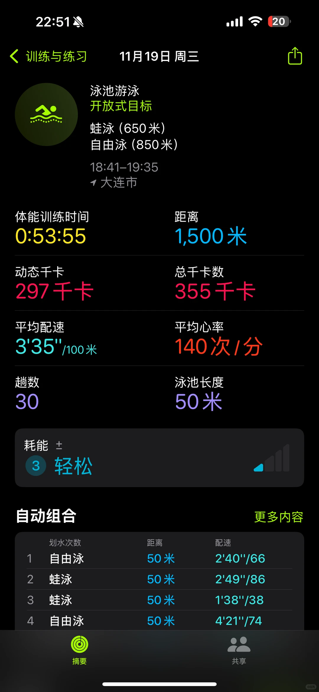 泳无止境🏊🏻‍♀️今日大馆1500m，大馆你真棒