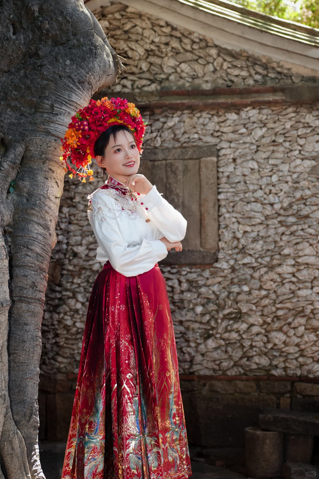 簪花拍照，泉州的浪漫仪式感