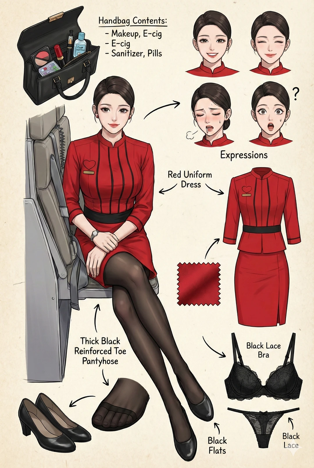 AI十四款空姐制服合集！Gemini Nano制服美学