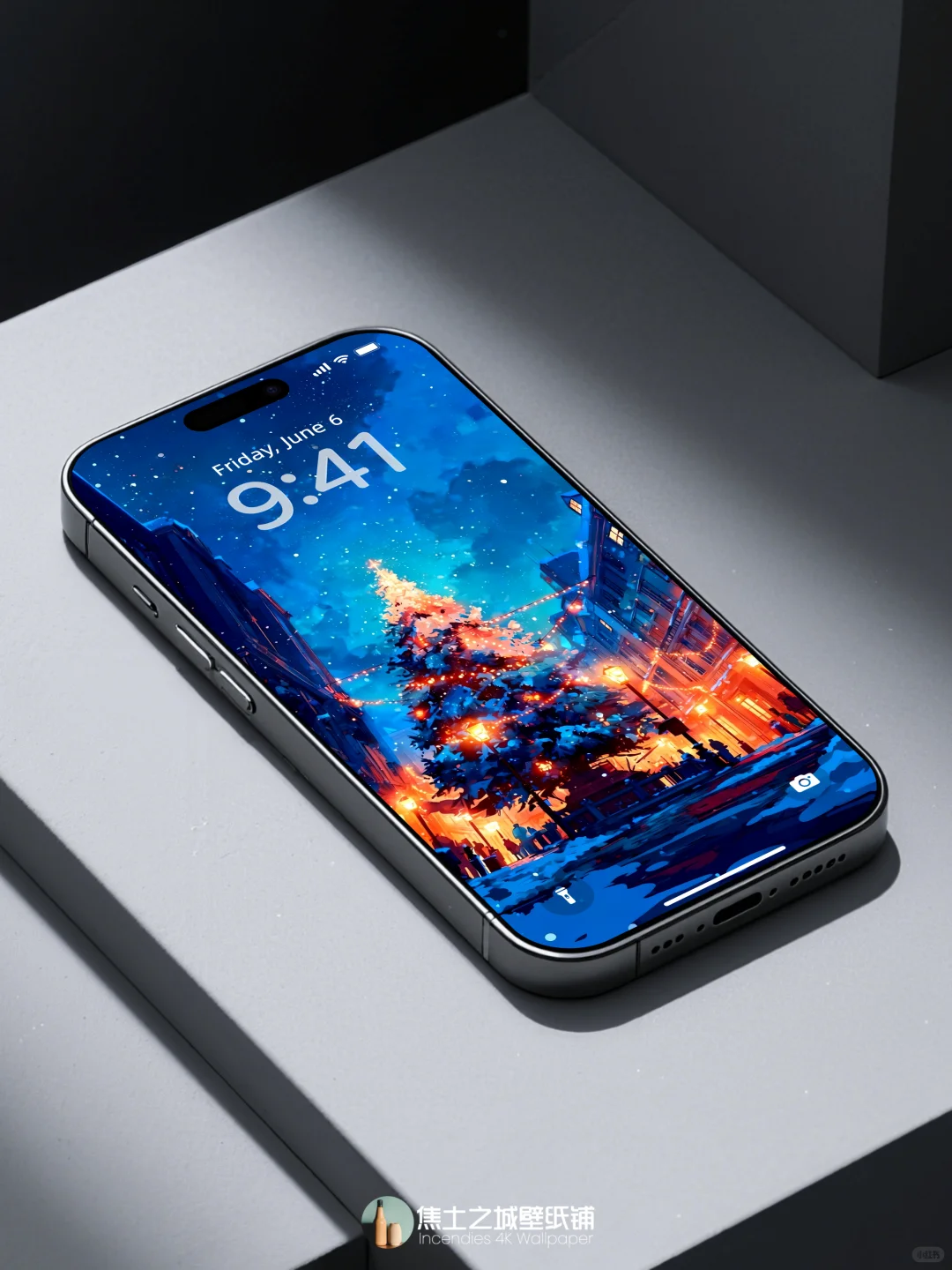 壁纸 | 雪夜的圣诞，有暖灯亮起