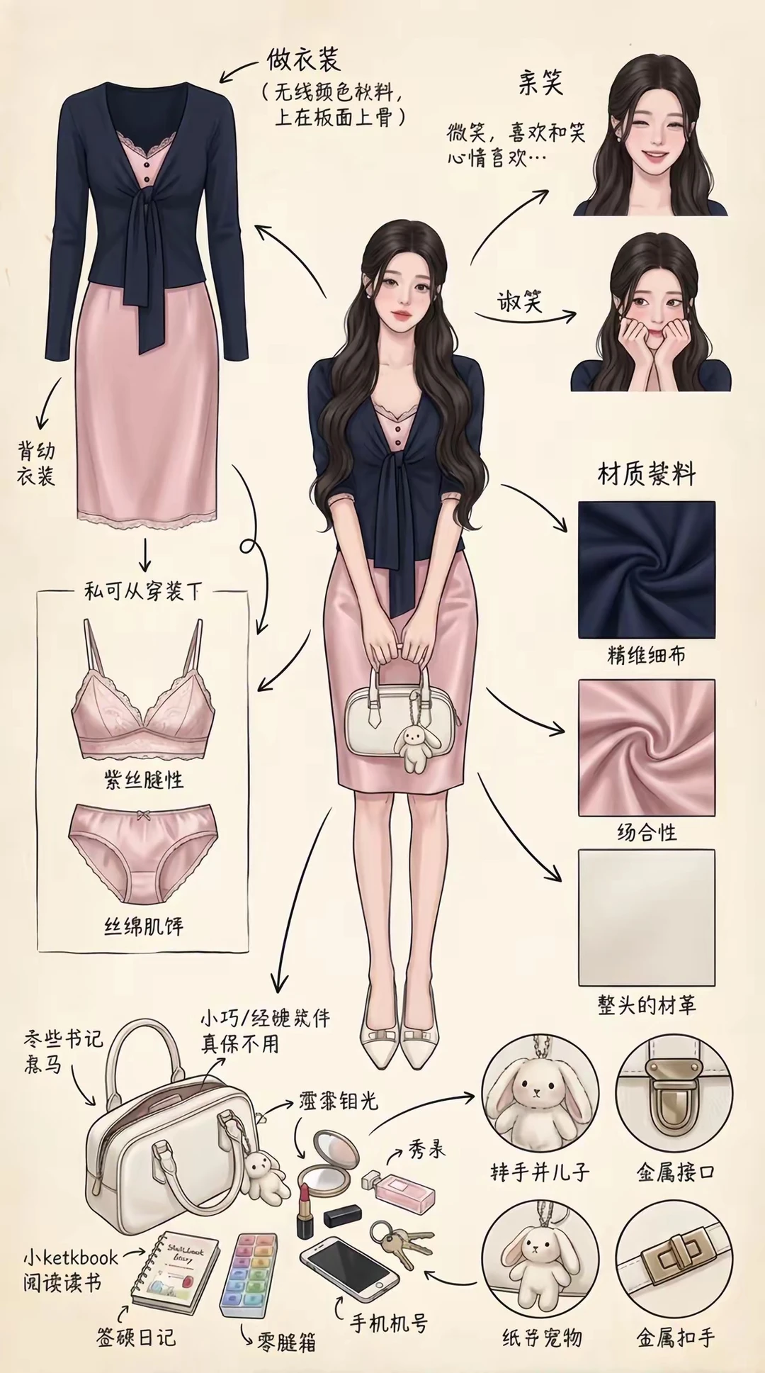 甜系的内搭套装，太会了吧～