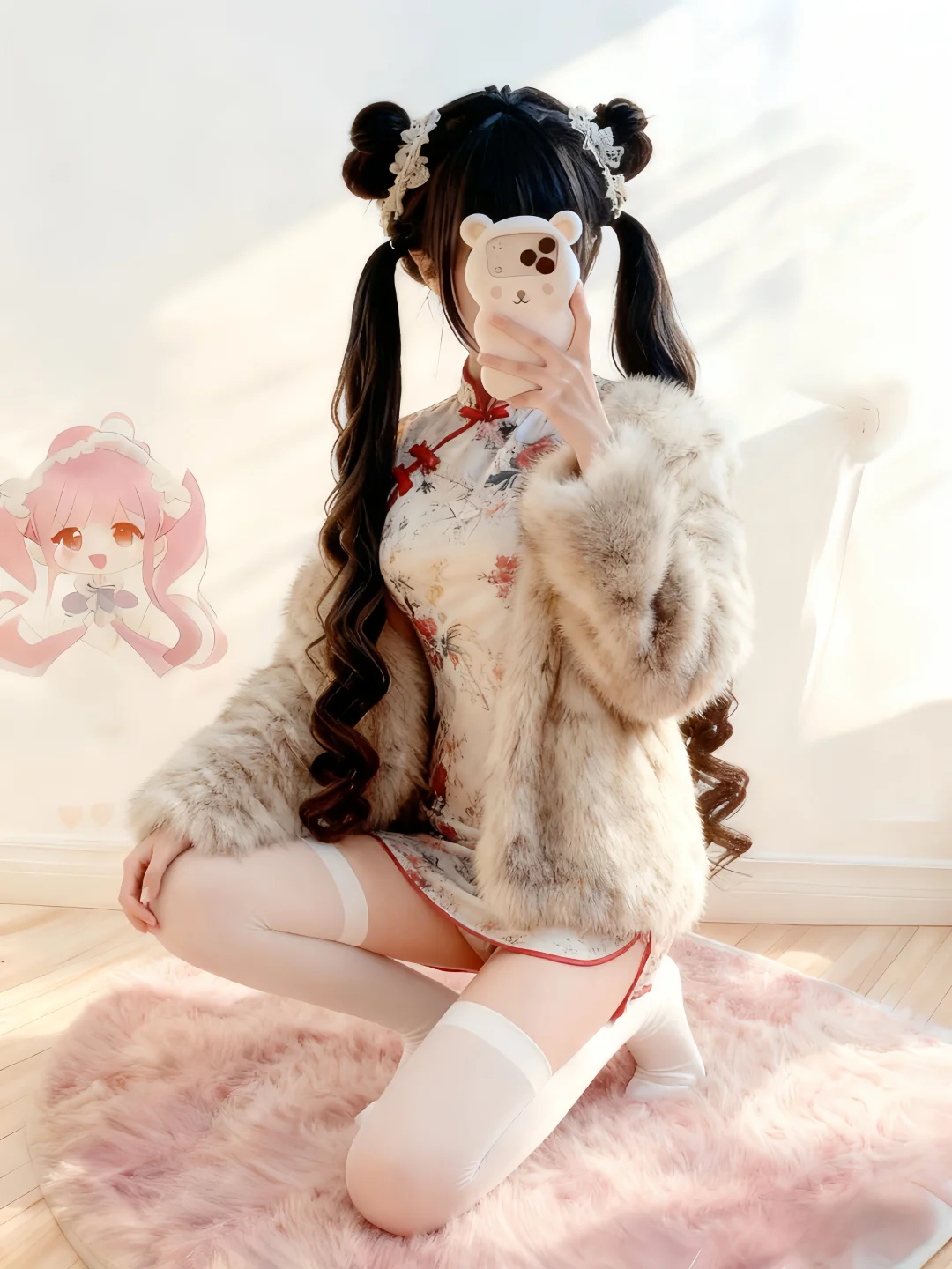 穿上我妈妈的貂毛，即少妇又萝莉简直少萝～