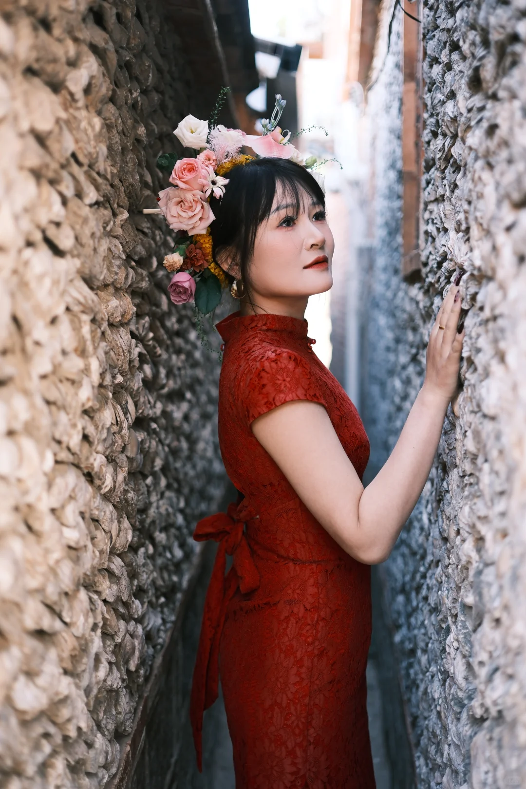真的有被这个红色旗袍照惊艳到！