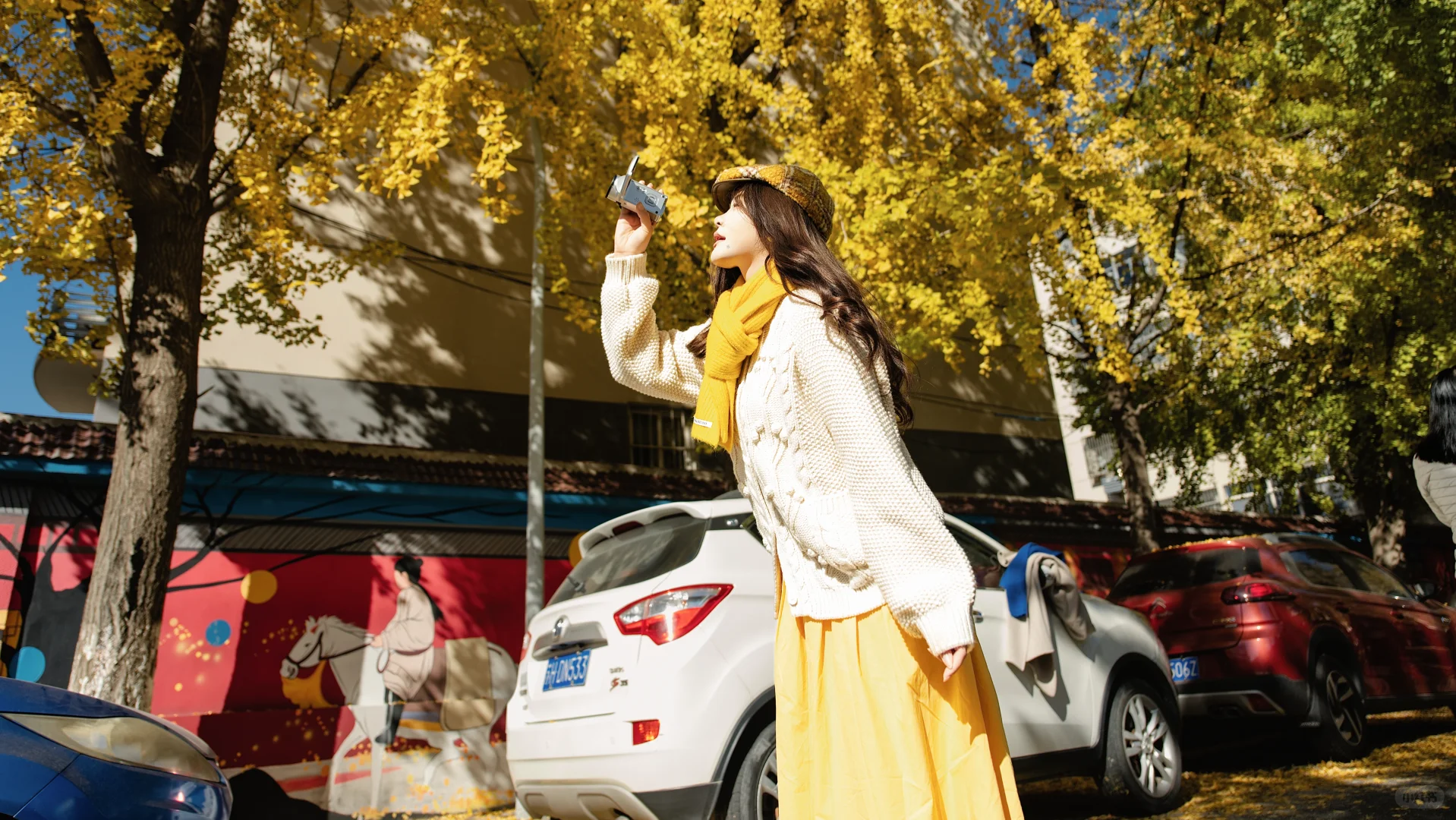 高个子微胖女生户外模特的一天！！！