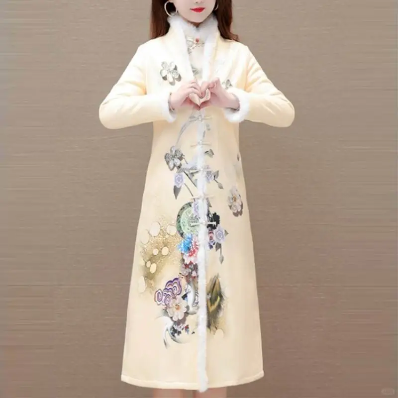 2025新款中国风格改良版秋冬女式旗袍