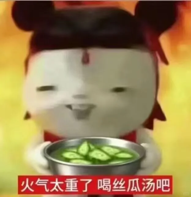 爆火表情包 | ＂火气太重,来喝丝瓜汤＂