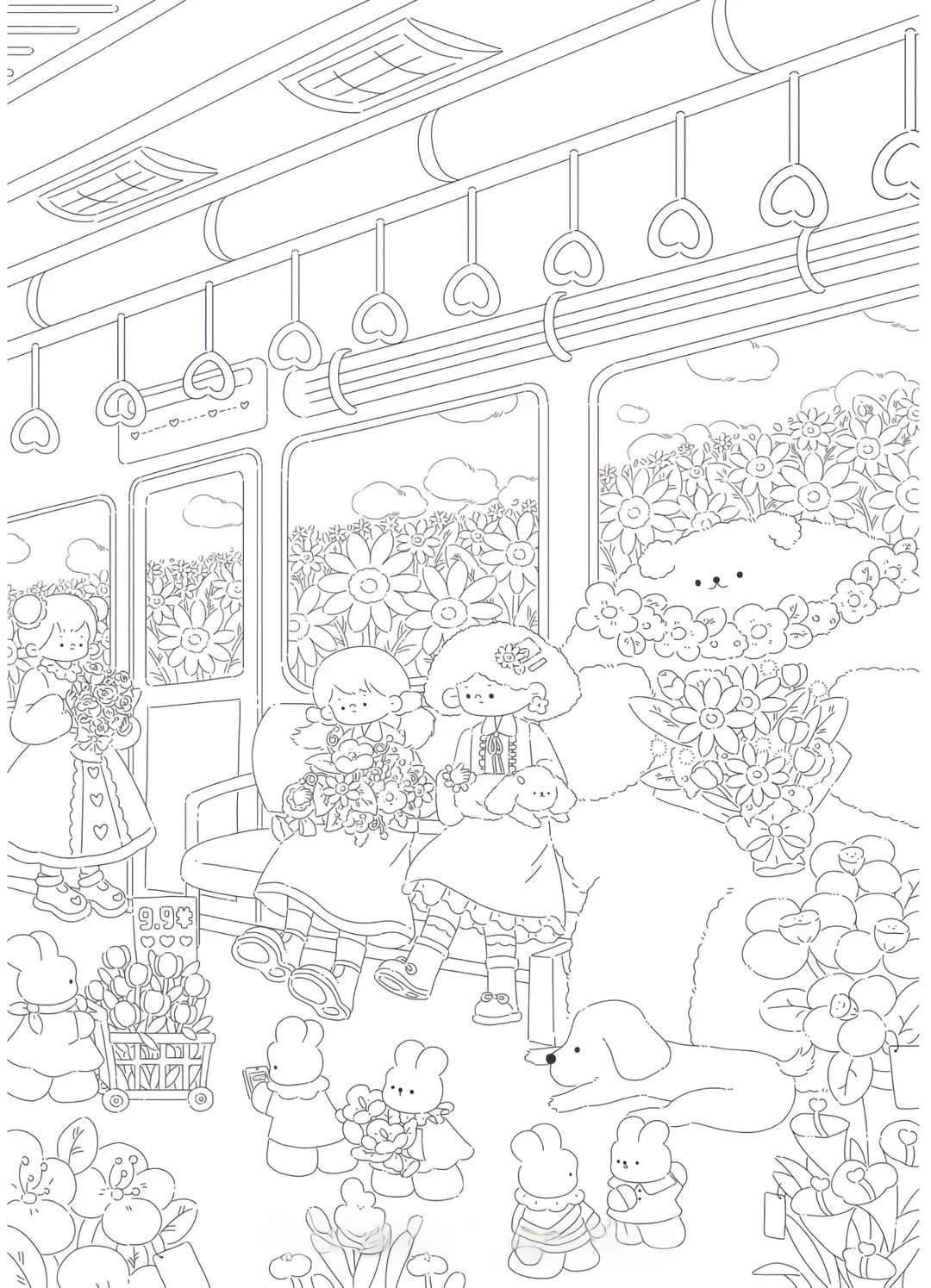 今日画画填色分享🙋摸鱼线条必备