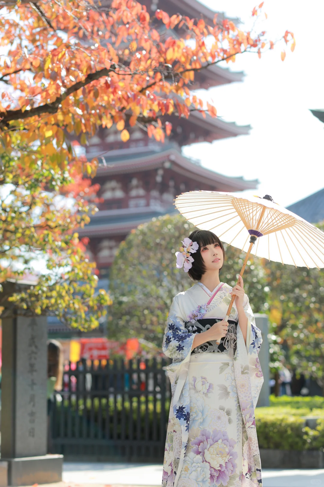 天呐‼️动漫人物走进现实啦💜｜紫藤萝振袖