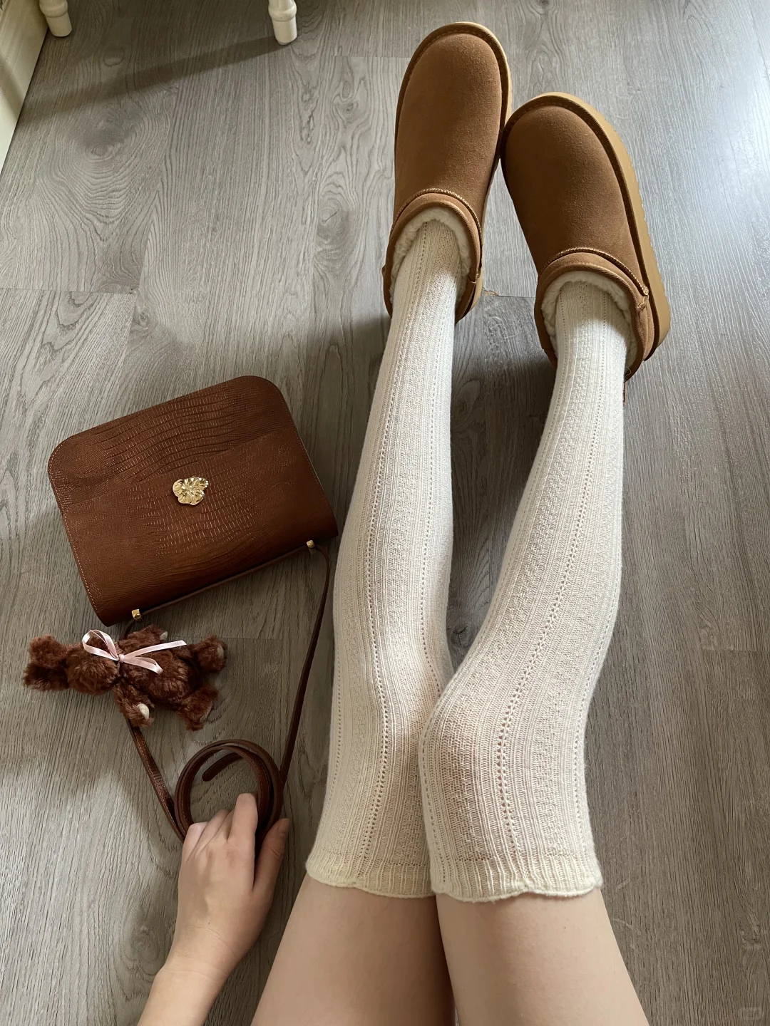 秋冬穿搭｜好有质感的过膝袜