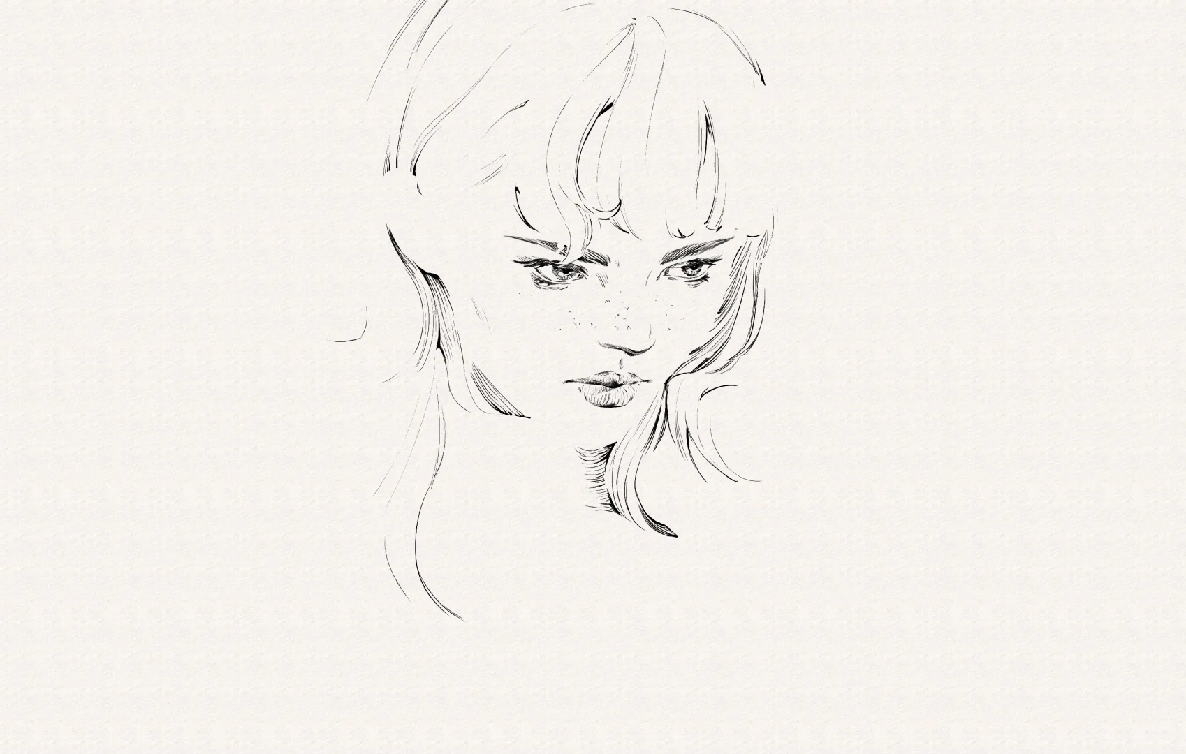 关于线条的女性肖像练习✍️