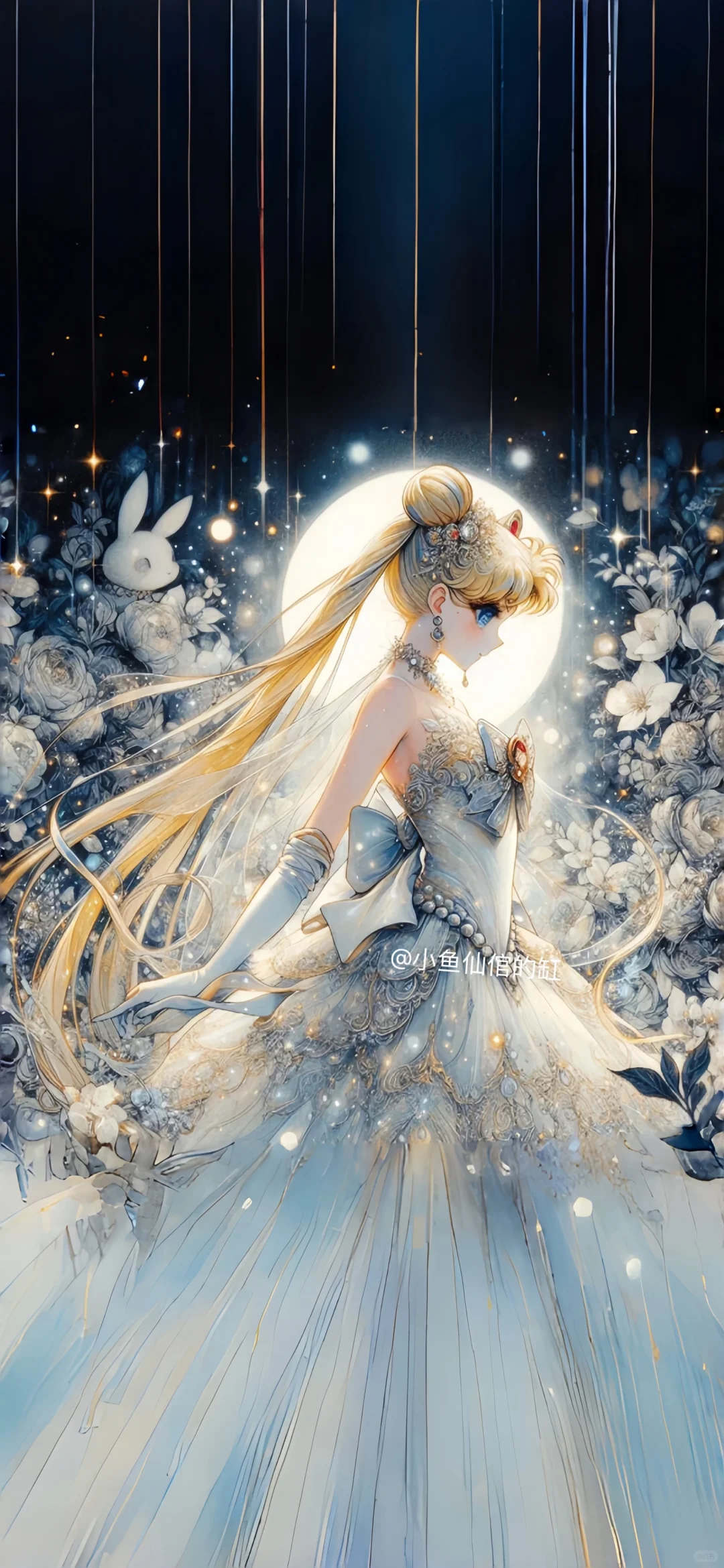 惊！美少女在百花下演绎绝美婚纱，美到窒息