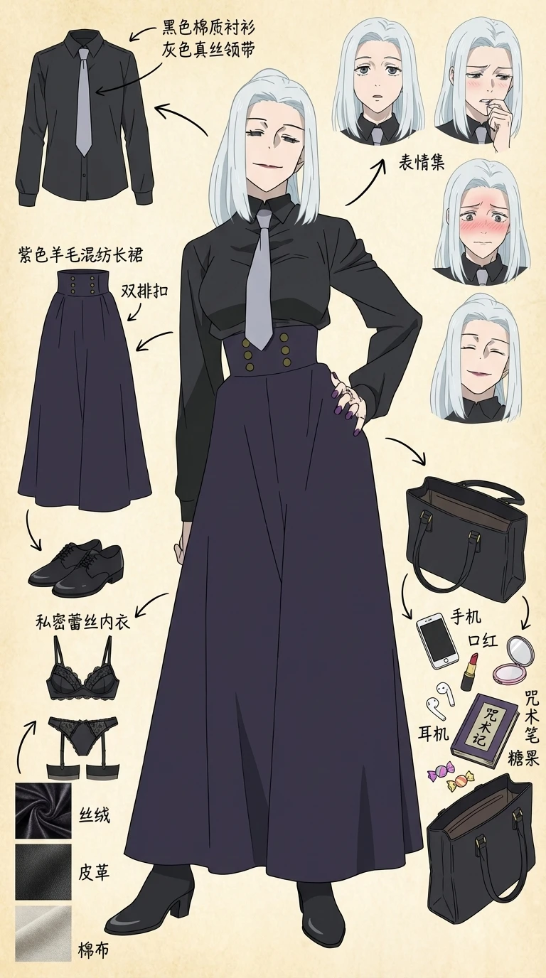 NanoBanana像素级拆解穿搭-咒术回战