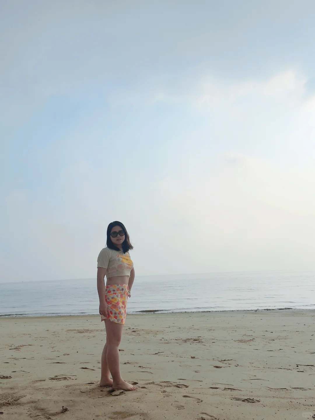 橘子汽水味的泳衣！这套四件套泳衣太明媚了