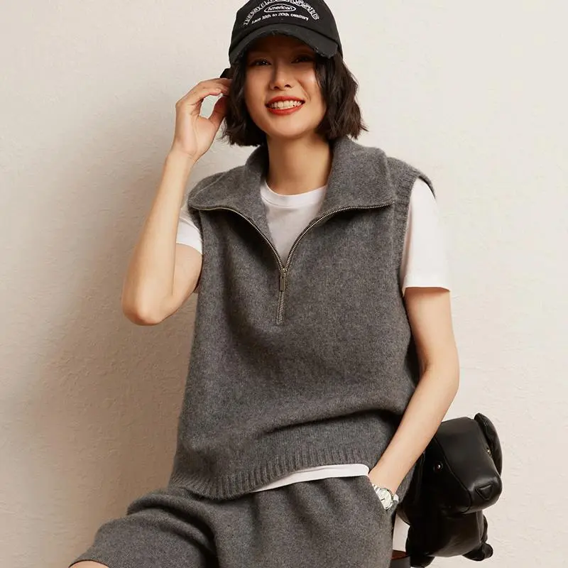 🍃万搭叠穿！羊绒马甲女秋新款超保暖