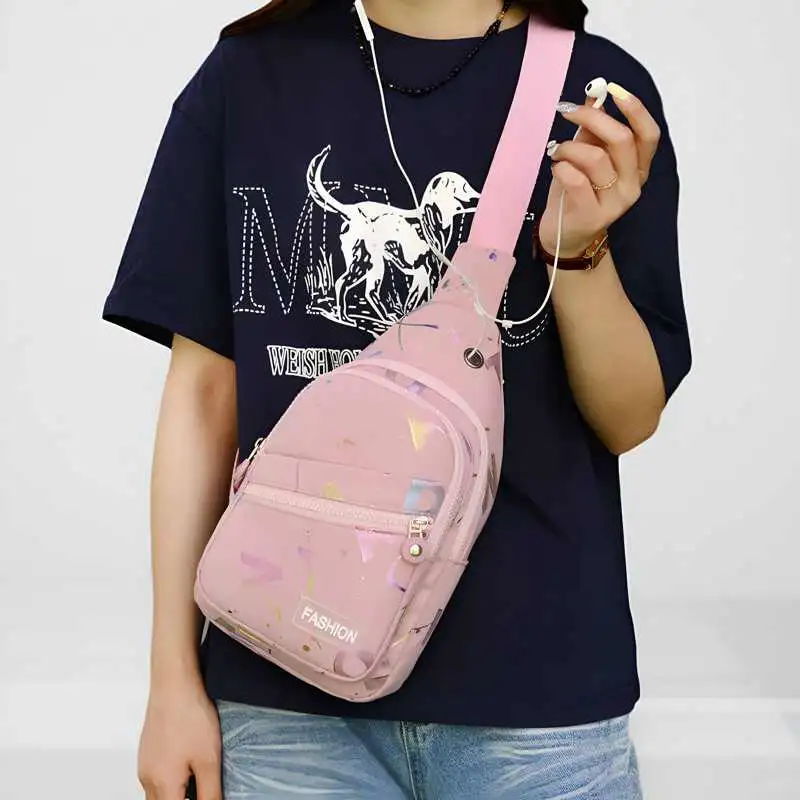 胸包女韩版休闲运动单肩包轻便旅行胸前包时