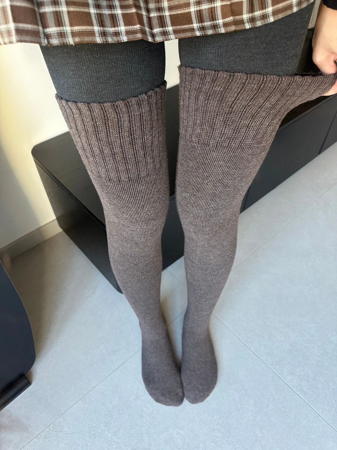 穿到大腿根的孕妇过膝袜！170高妹也能穿🥵‼️
