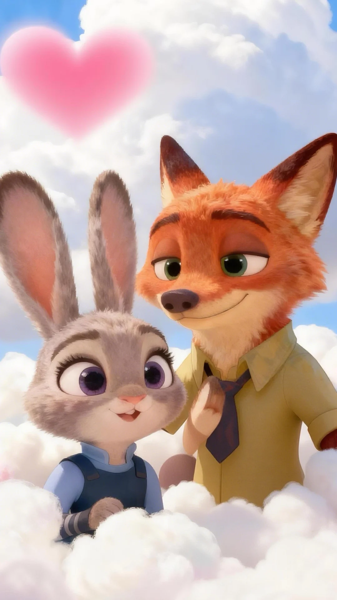 公主们请看～好可爱的尼克与朱迪壁纸