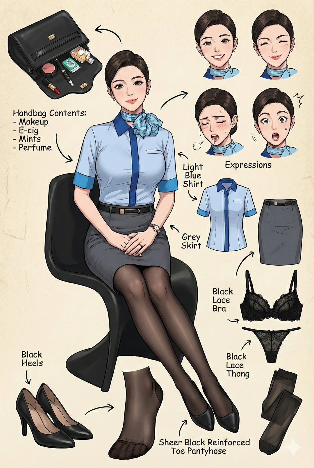 AI十四款空姐制服合集！Gemini Nano制服美学