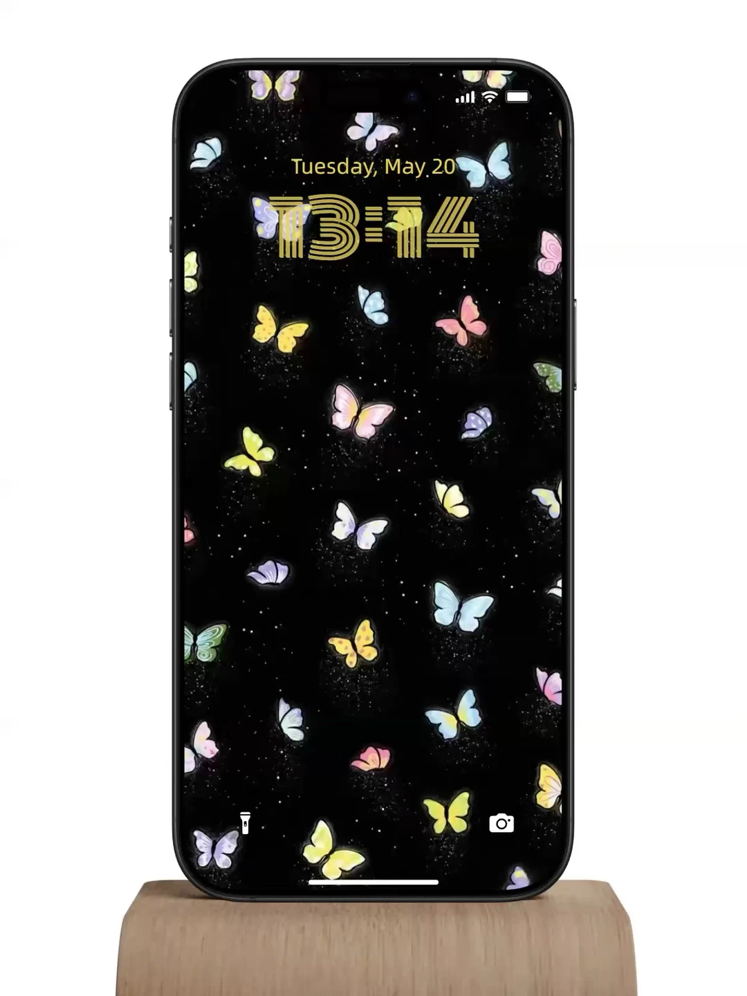 ✨会“飞”的蝴蝶壁纸！黑底星光+渐变彩色617