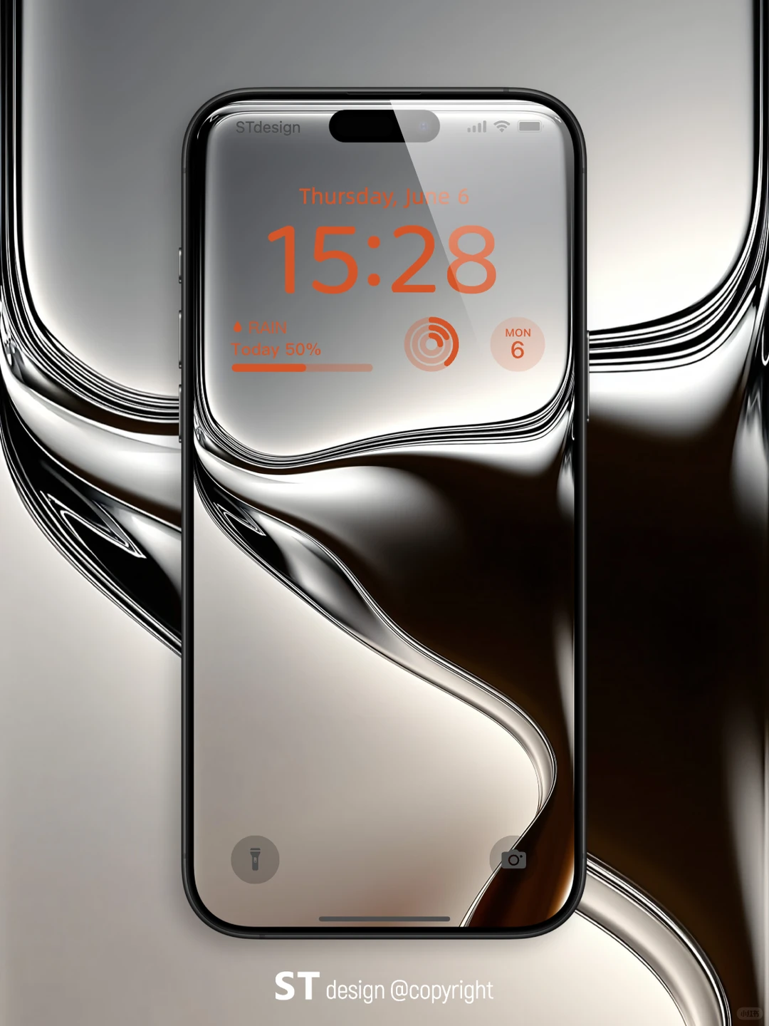 精密奢棕｜液态玻璃iphone17高清壁纸/ios26