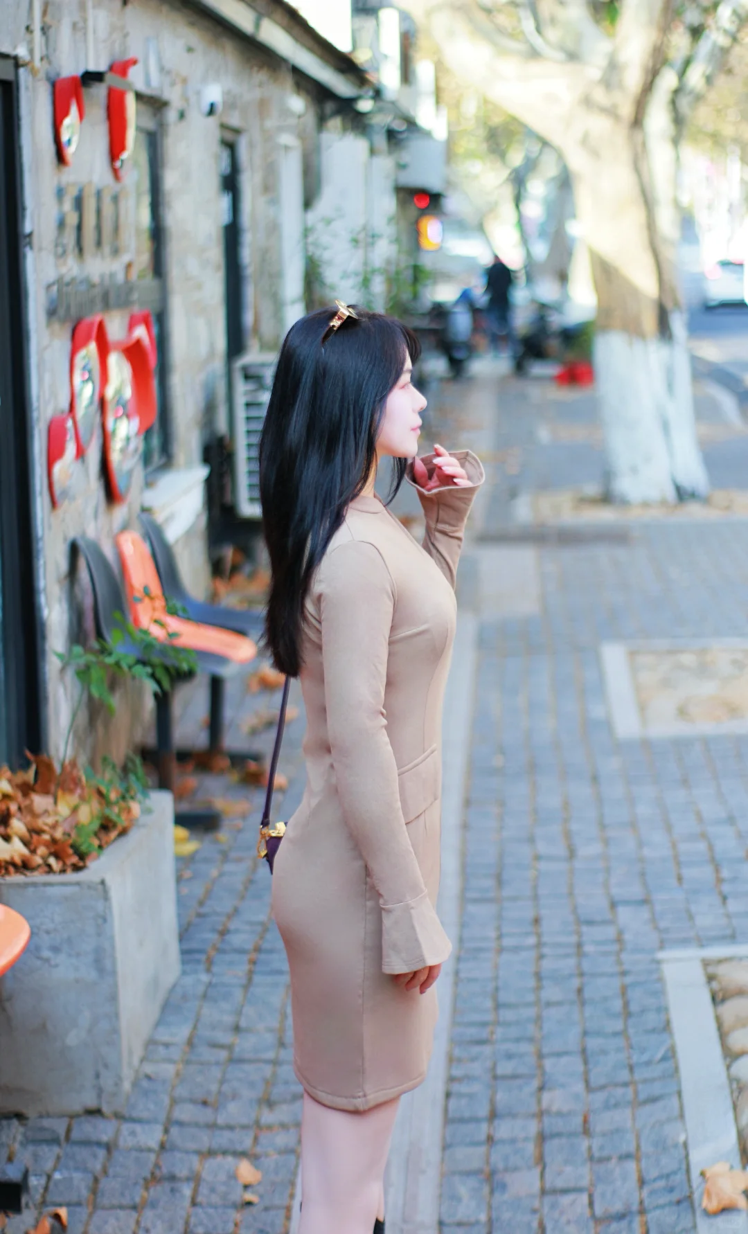 在街上拍到了好看的自己～