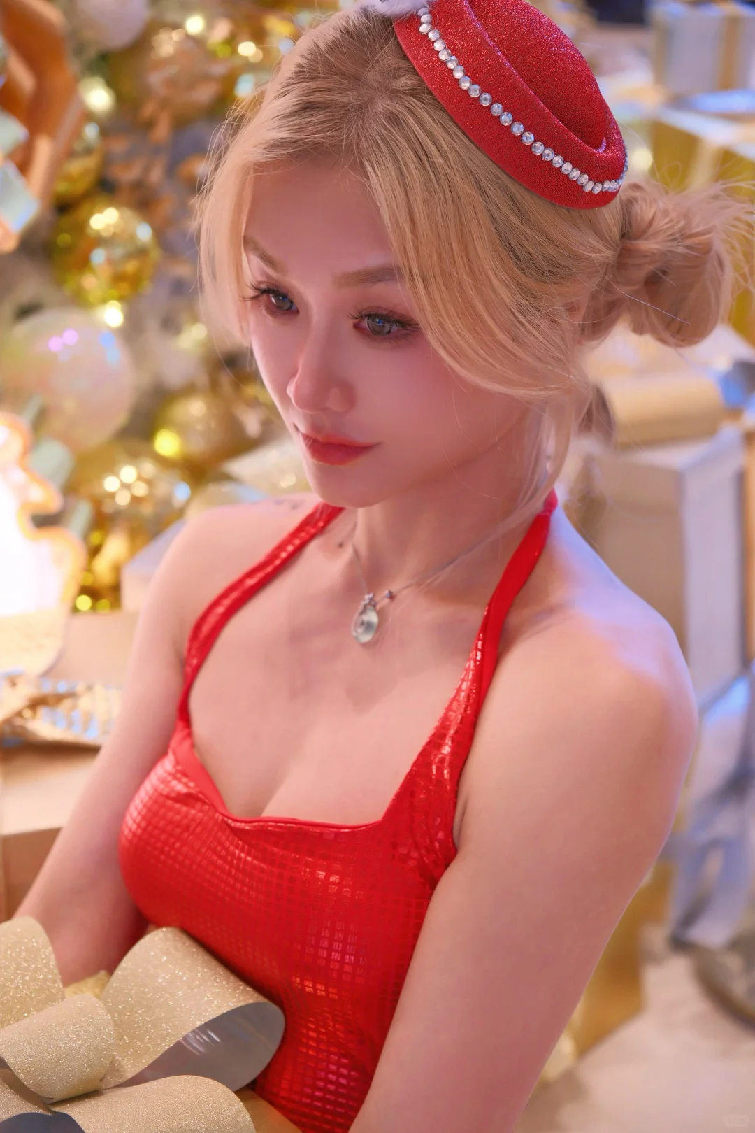 健身就是为了圣诞穿包臀裙