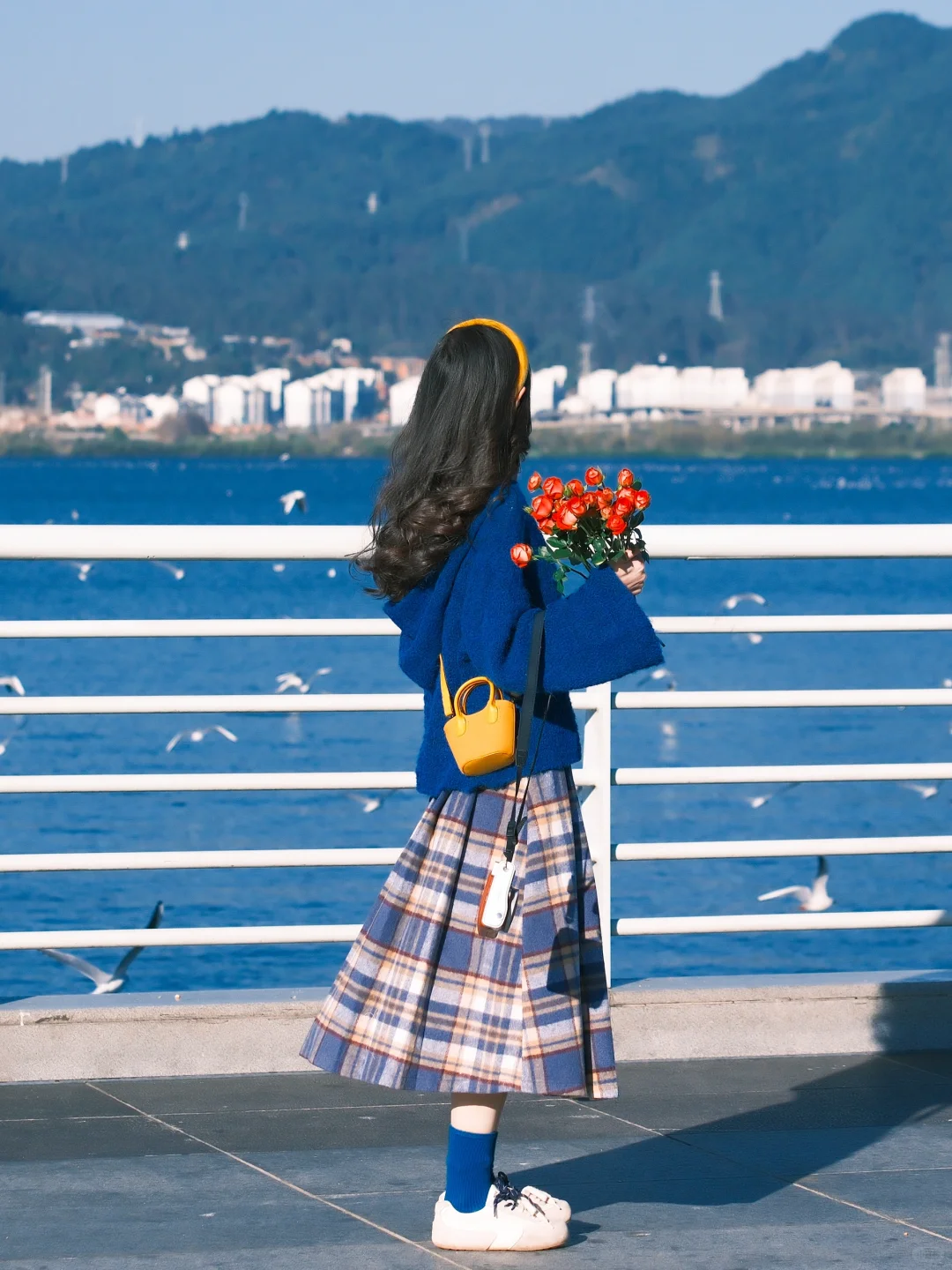 海边拍照 蓝调时刻🎞️冬天与海鸥都如约而至