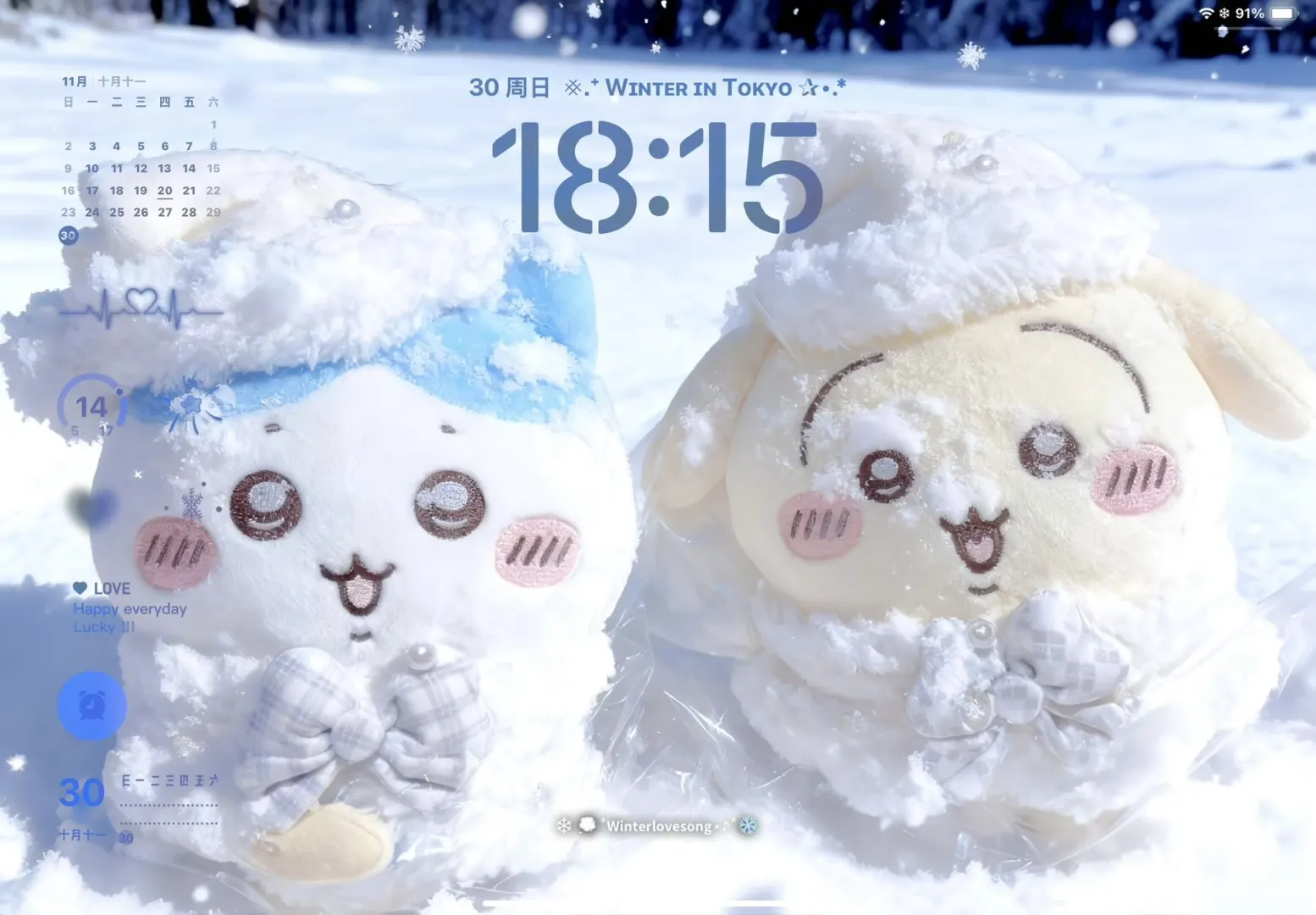 冬日可爱风iPad壁纸~