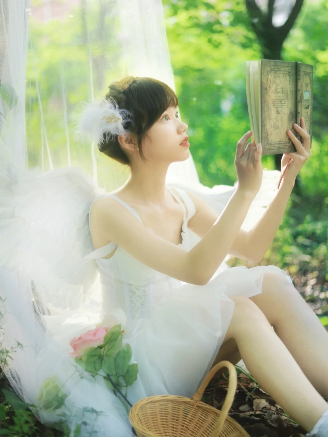 天使翅膀拍照！