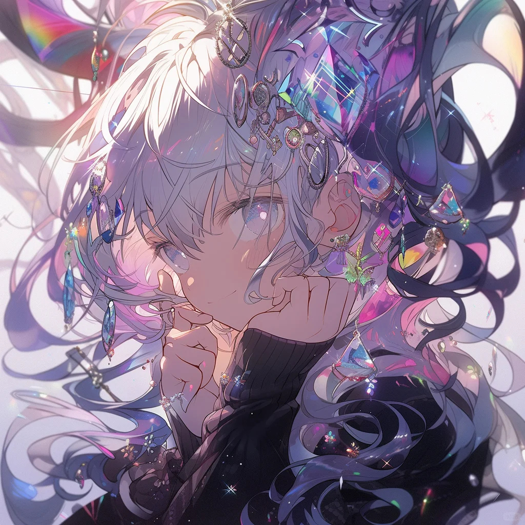 少女插画！女漫头，这也太闪叭！太好看啦！