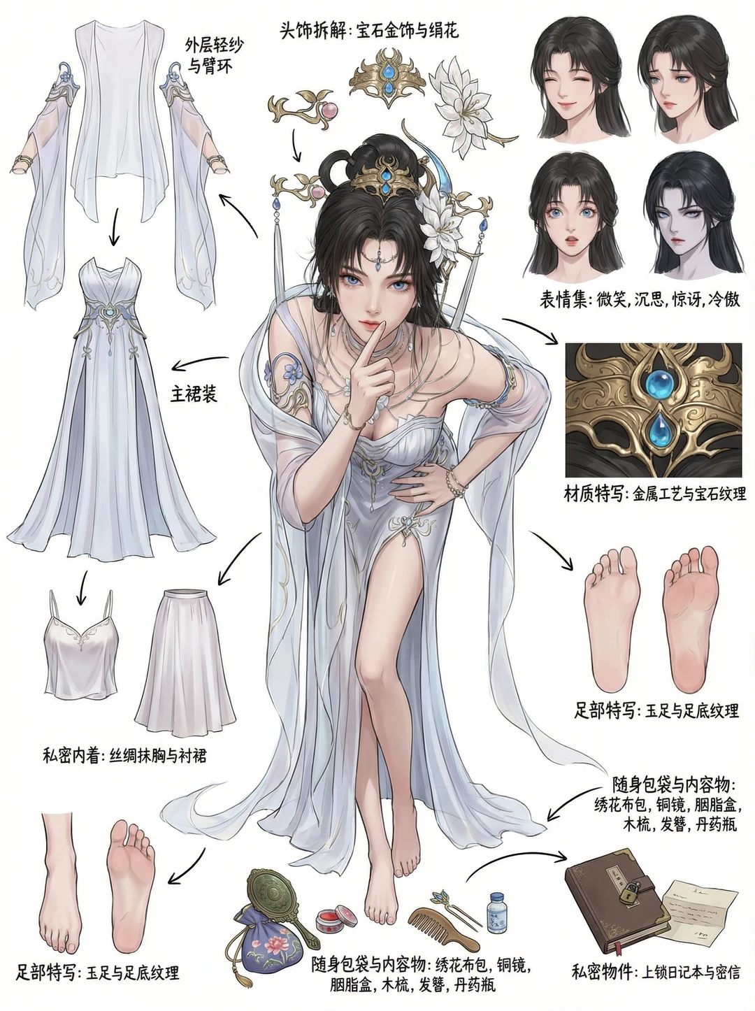 国漫角色像素拆解 白粉系列🥰