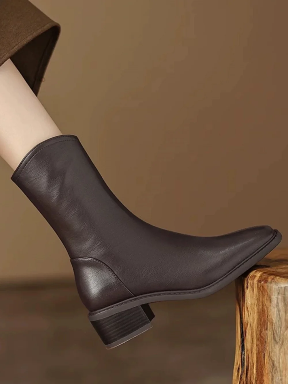 🖤百丽复古圆头短靴！巨显瘦显腿长！👟