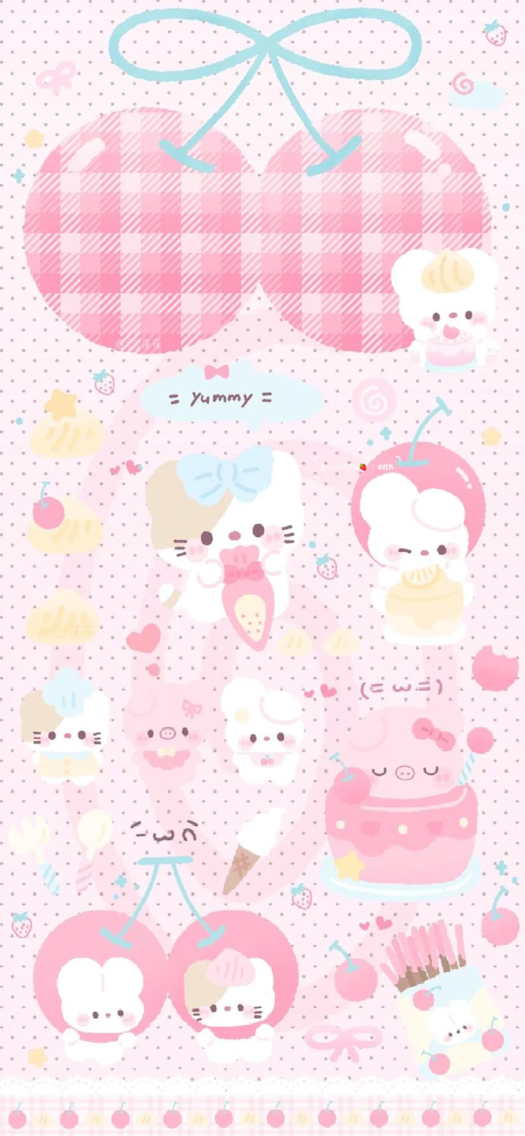 手机壁纸｜可爱粉色系套图