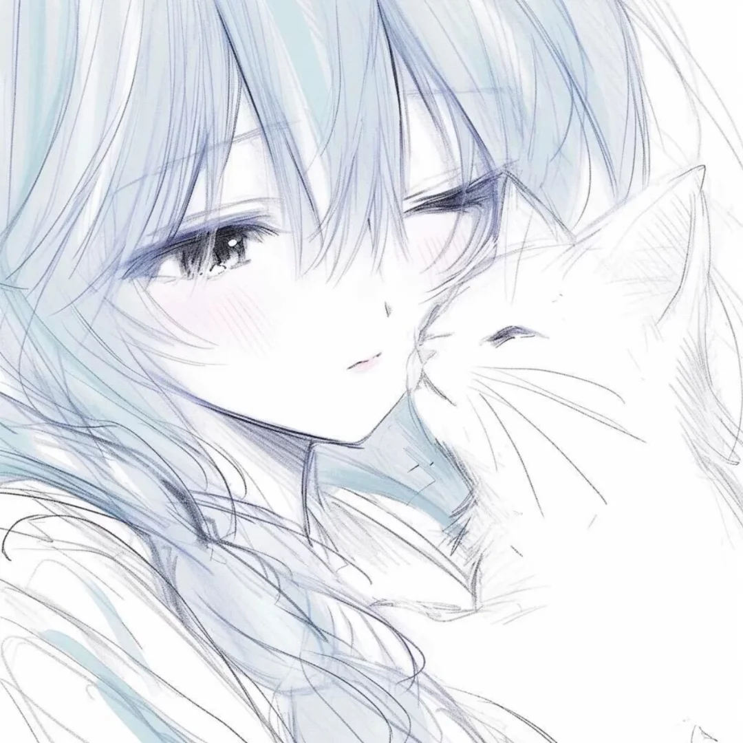 素描线稿头像呀