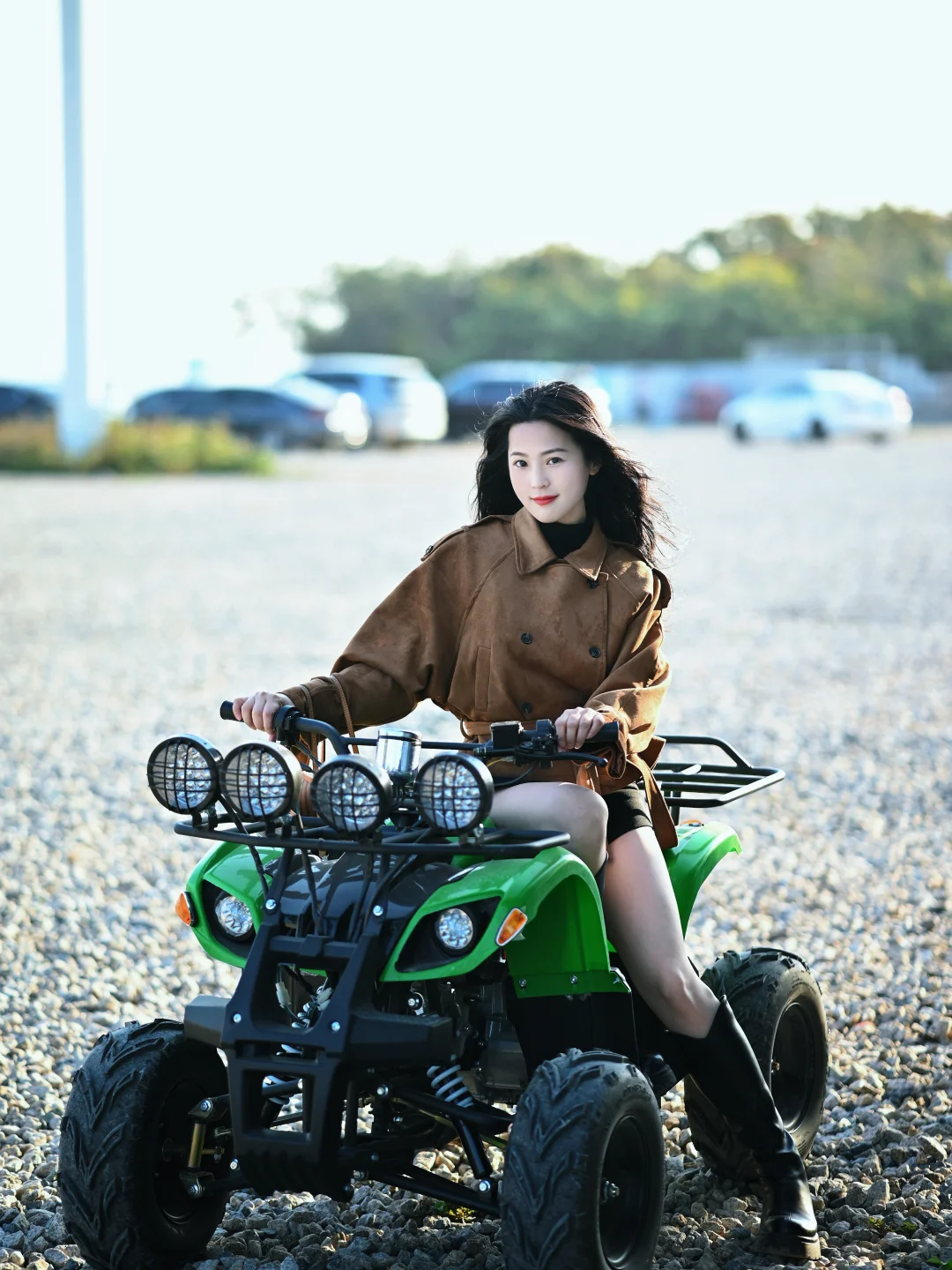 🌅海边落日配焦糖系穿搭