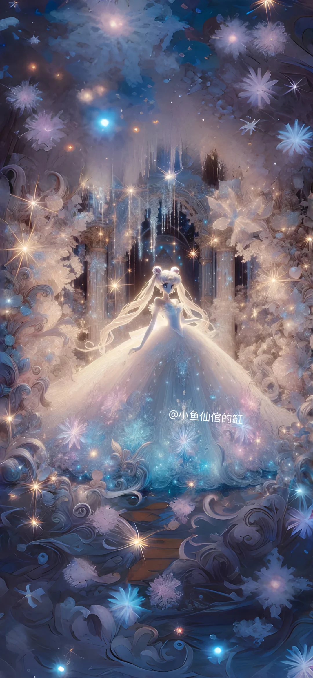 惊！美少女在百花下演绎绝美婚纱，美到窒息