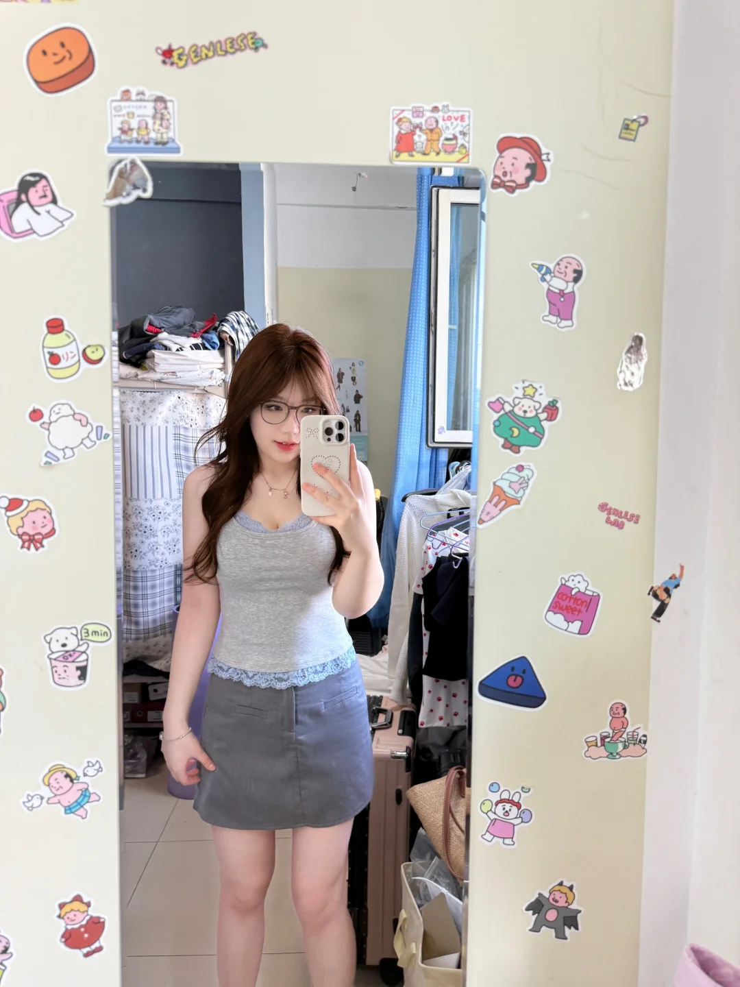 115斤微胖女大学生吊带分享～