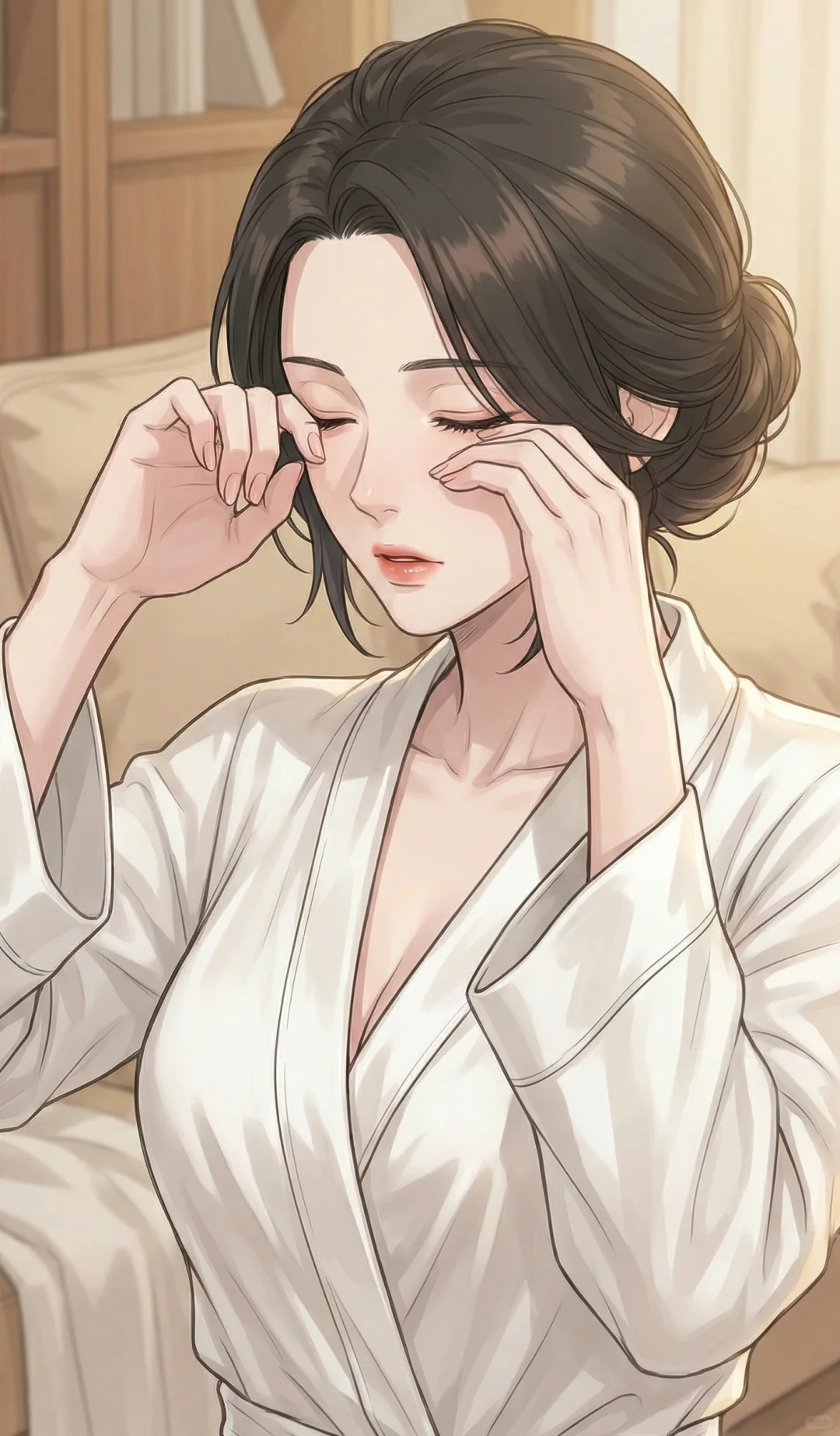 休息在家沙发上睡觉，敲门声响起