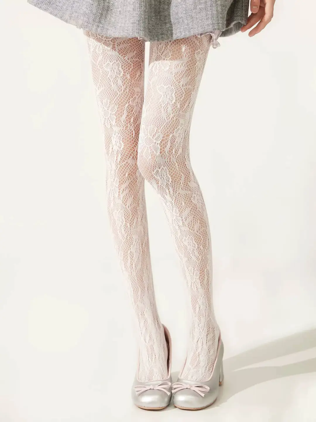 🎁纯欲芭蕾风白色丝袜显瘦又辣妹风
