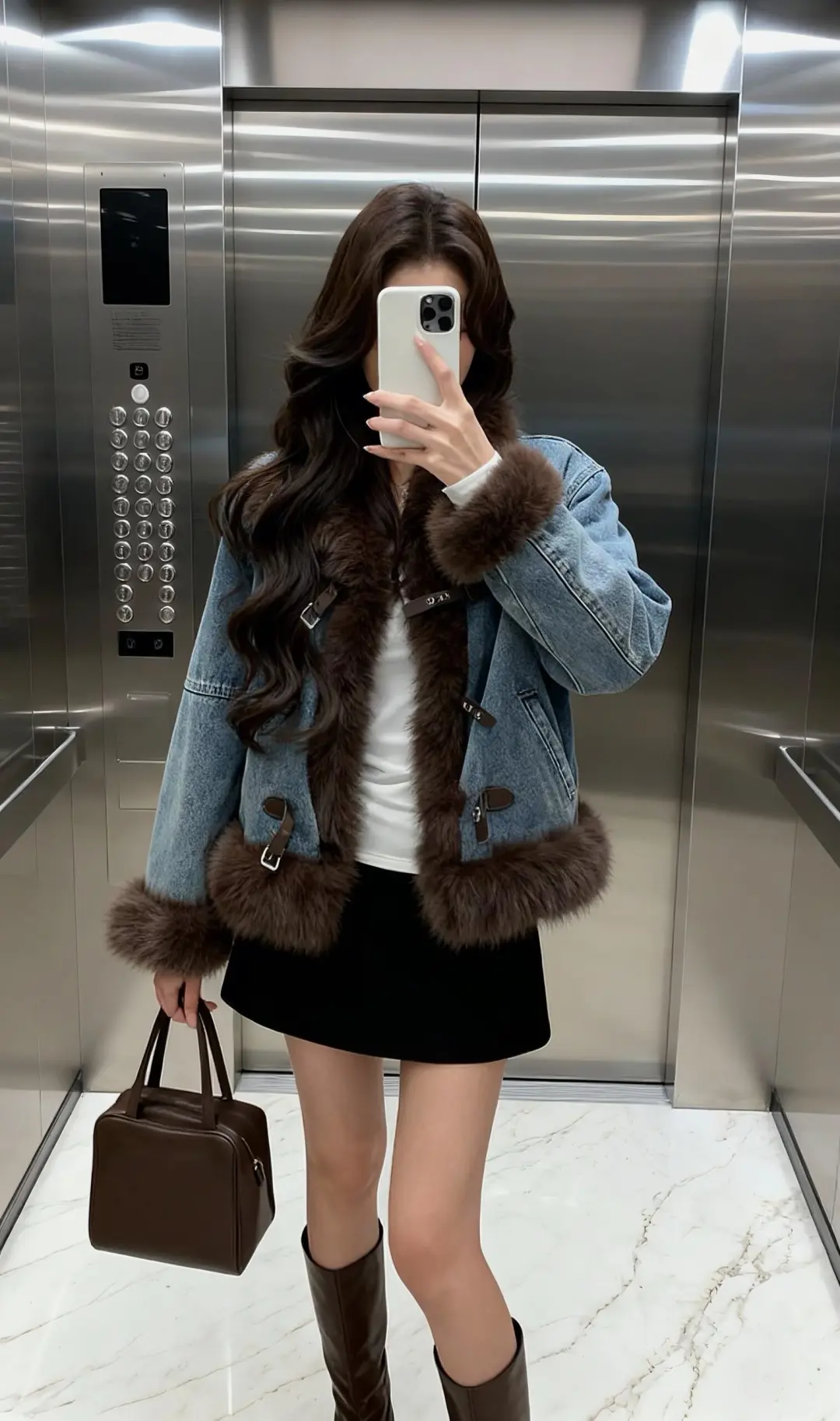 谁能拒绝一个电梯的girl！