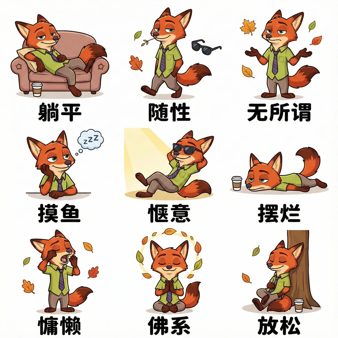 被萌晕啦💖分享9款疯狂动物城表情包~