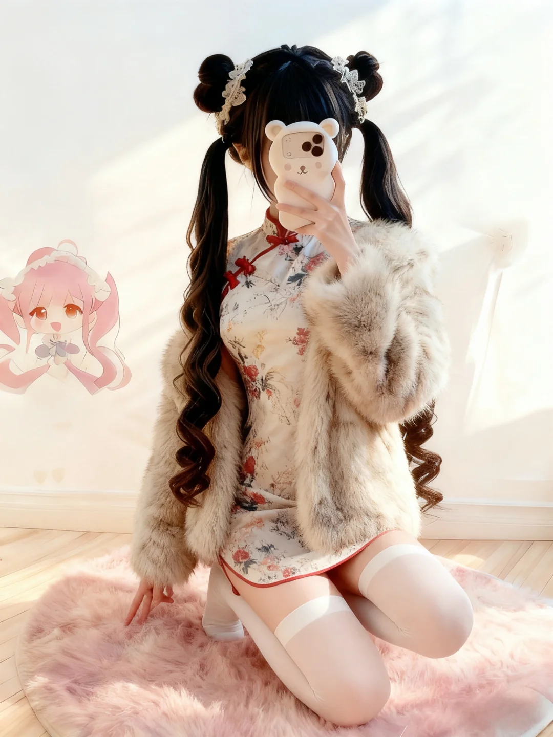 穿上我妈妈的貂毛，即少妇又萝莉简直少萝～