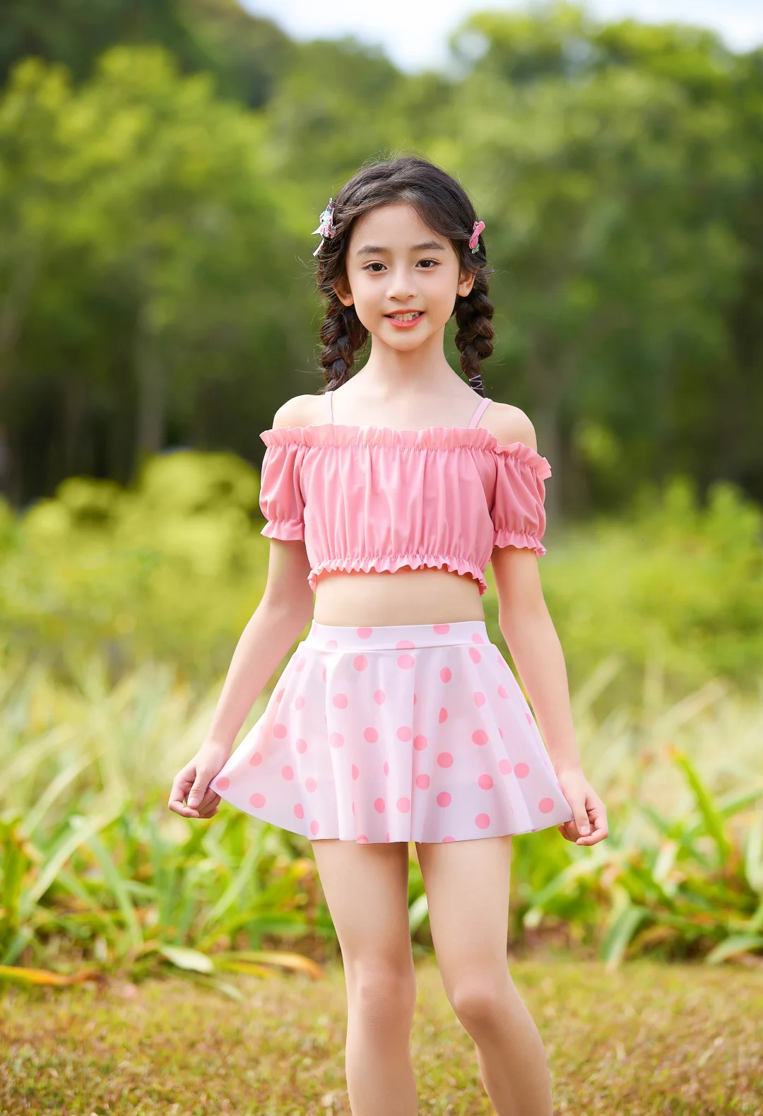 这个泳衣真的太可爱了！夏天的甜心～